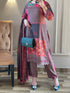 ROSE PATCH SILK UNSTITCHED DIGITAL PRINTED 3PC SUIT | KPA0401